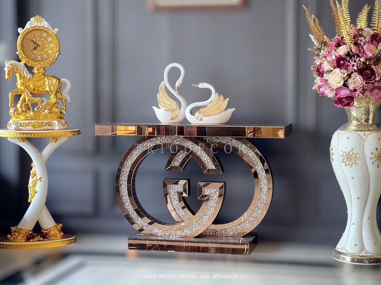 GABRIEL LUXURY CONSOLE โต๊ะคอนโซลกระจก โต๊ะโชว์ รุ่น กาเบียล รูปที่ 5