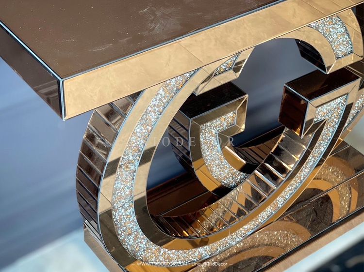 GABRIEL LUXURY CONSOLE โต๊ะคอนโซลกระจก โต๊ะโชว์ รุ่น กาเบียล รูปที่ 2