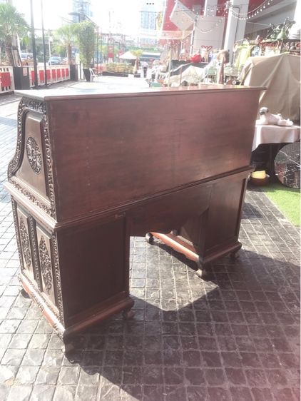 โต๊ะทำงานไม้สักแกะลาย รูปที่ 4