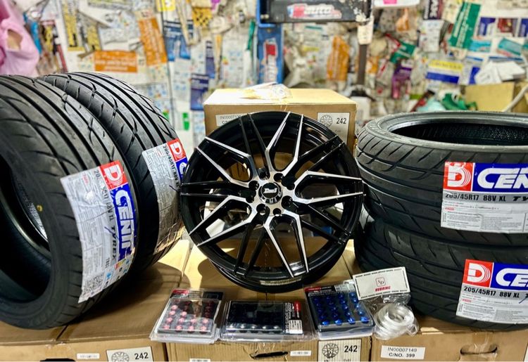 DEE 1 17 4รู100 พร้อมยางครบชุด 205 45 17  รูปที่ 7