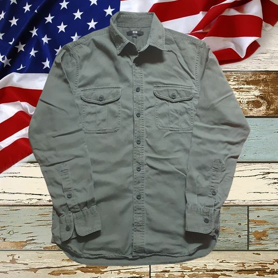 เสื้อเชิ้ต UNIQLO แขนยาว