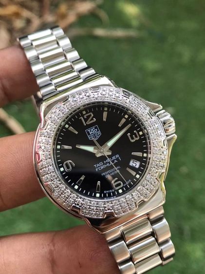 ดำ Tag Heuer F1 Quartz Diamond 120 Black Dail (Boy Size)🇨🇭🇨🇭
