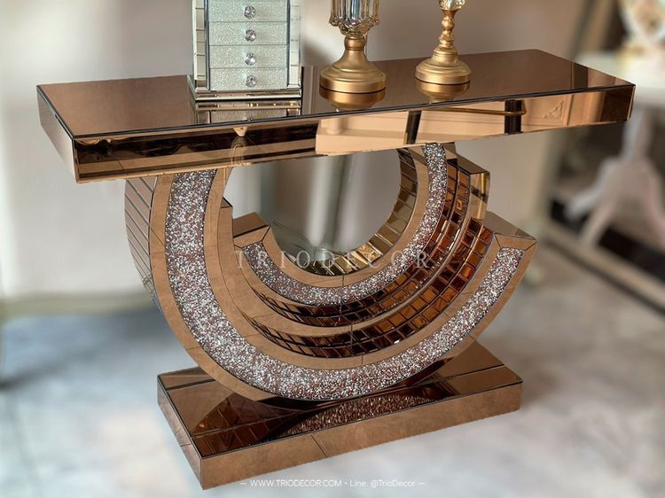 JASPER LUXURY CONSOLE โต๊ะโชว์ โต๊ะคอนโซลกระจก รุ่น แจสเปอร์ รูปที่ 9