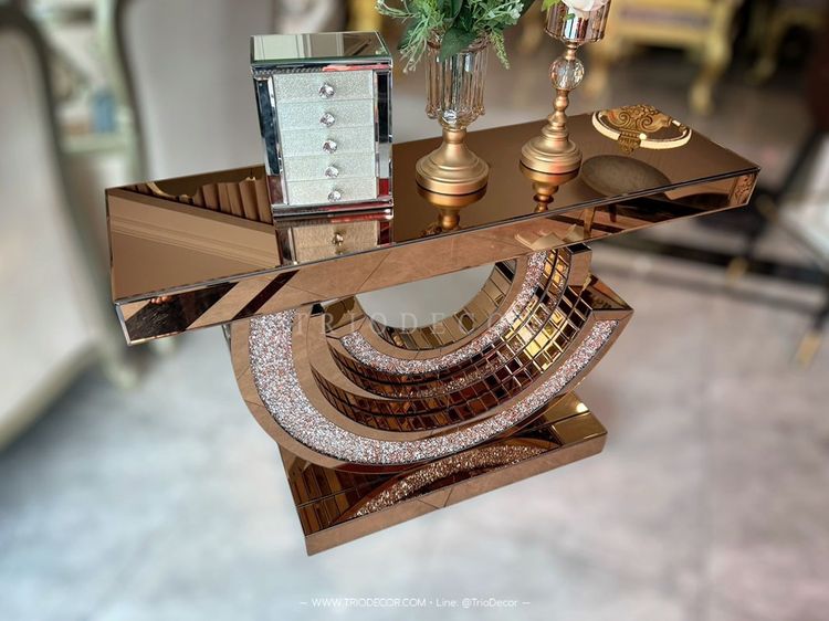 JASPER LUXURY CONSOLE โต๊ะโชว์ โต๊ะคอนโซลกระจก รุ่น แจสเปอร์ รูปที่ 3