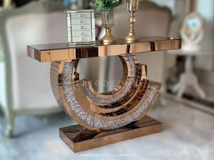 JASPER LUXURY CONSOLE โต๊ะโชว์ โต๊ะคอนโซลกระจก รุ่น แจสเปอร์ รูปที่ 8