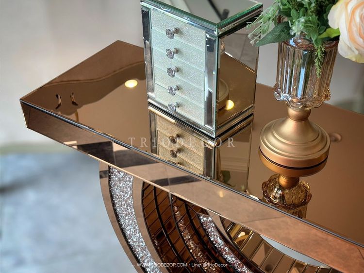 JASPER LUXURY CONSOLE โต๊ะโชว์ โต๊ะคอนโซลกระจก รุ่น แจสเปอร์ รูปที่ 5
