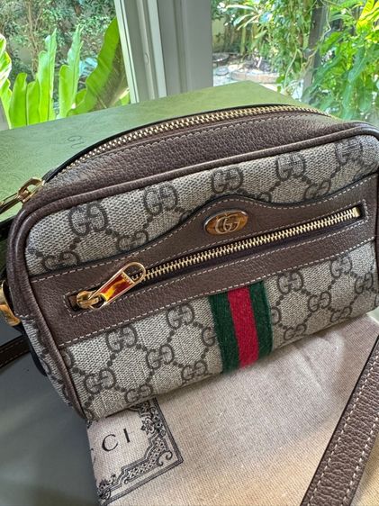 ไม่ระบุ น้ำตาล หนังแท้ Gucci mini crossbody 💯 