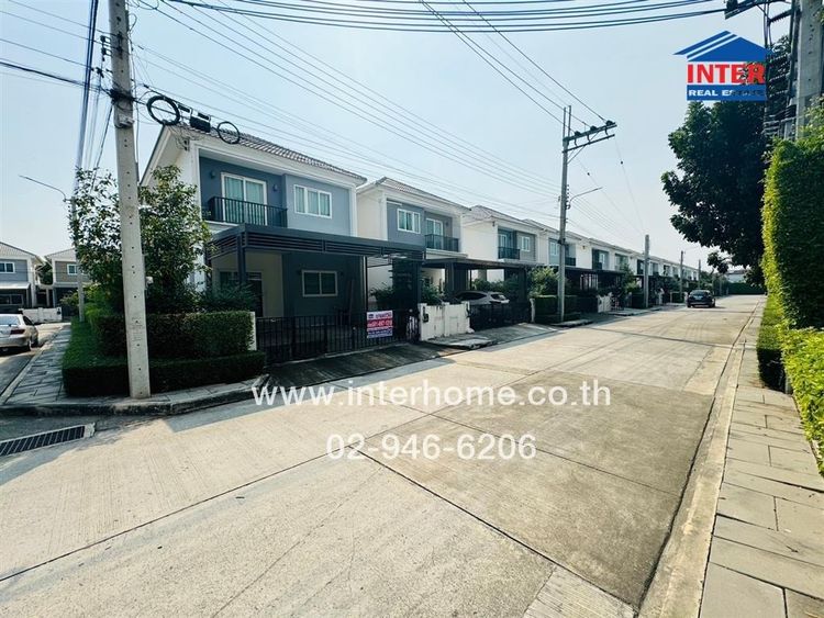 บ้านเเฝด 2 ชั้น 36.3 ตร.ว. หมู่บ้านชวนชื่นพาร์ค อ่อนนุช-วงแหวน ถนนเลียบมอเตอร์เวย์อ่อนนุช ถนนอ่อนนุช ถนนลาดกระบัง เขตประเวศ กรุงเทพมหานคร