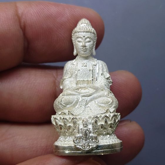 พระกริ่งจีน ต้าเยิ่นถะ เนื้อเงิน ชุดกาญจนาภิเษกครองราชย์ 50 ปี วัดบวรนิเวศวิหาร ปี2538 สภาพสวย ไม่มีกล่อง