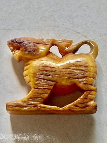 สิงห์หลวงพ่อหอม วัดชากหมาก  รับจากหลวงพ่อ เก่าเกสภาพ ชำรุดขาหักตามภาพ  มีจารใต้ฐาน รูปที่ 9