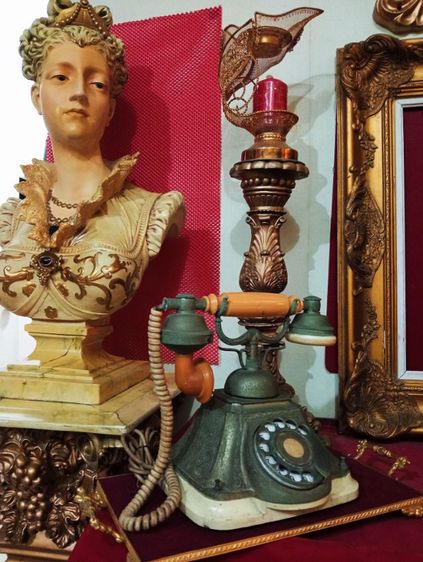 ฝรั่งเศส.โทรศัพท์หลุยส์เก่าโบราณสุดงามสภาพเยี่ยม รูปที่ 14