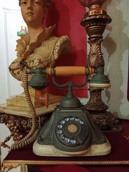 ฝรั่งเศส.โทรศัพท์หลุยส์เก่าโบราณสุดงามสภาพเยี่ยม รูปที่ 16