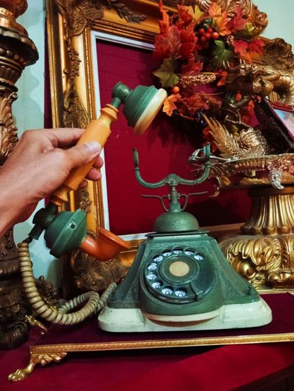ฝรั่งเศส.โทรศัพท์หลุยส์เก่าโบราณสุดงามสภาพเยี่ยม รูปที่ 2