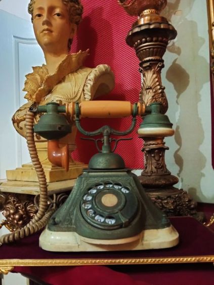 ฝรั่งเศส.โทรศัพท์หลุยส์เก่าโบราณสุดงามสภาพเยี่ยม รูปที่ 5