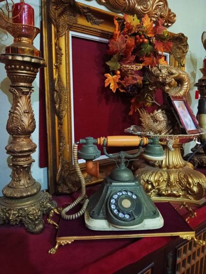 ฝรั่งเศส.โทรศัพท์หลุยส์เก่าโบราณสุดงามสภาพเยี่ยม รูปที่ 9