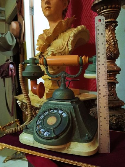 ฝรั่งเศส.โทรศัพท์หลุยส์เก่าโบราณสุดงามสภาพเยี่ยม รูปที่ 8