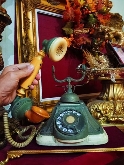 ฝรั่งเศส.โทรศัพท์หลุยส์เก่าโบราณสุดงามสภาพเยี่ยม รูปที่ 11