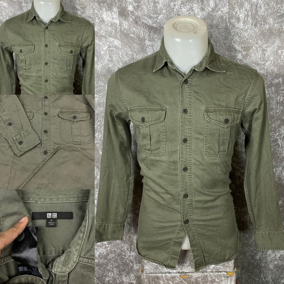 เสื้อเชิ้ต UNIQLO แขนยาว รูปที่ 8