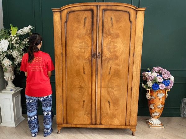 ตู้เสื้อผ้าไม้ 2 บานดปิด สไตล์คลาสสิค รูปที่ 4