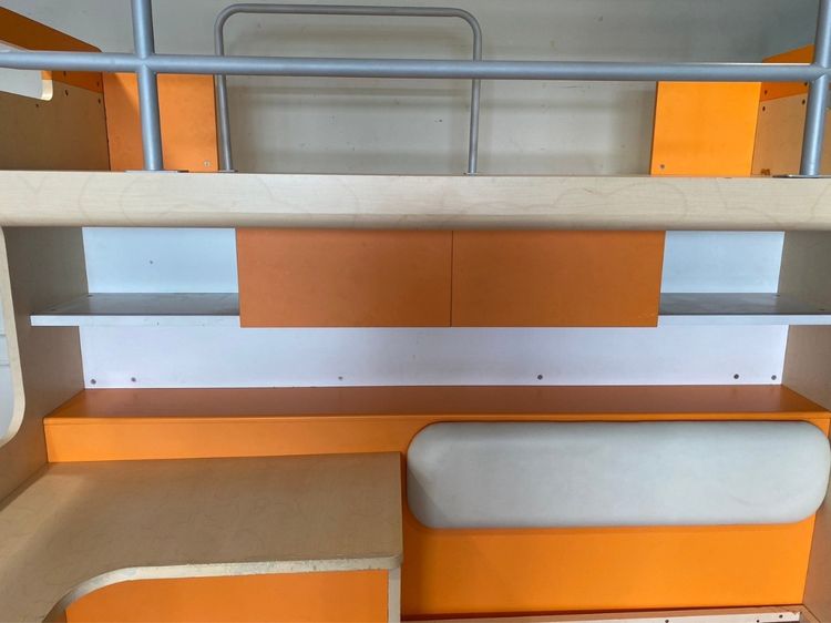 เตียงเด็ก 2 ชั้น ขนาด 3.5 ฟุต มีบันไดเก็บของ สีครีมส้ม ยี่ห้อ SB FURNITURE รูปที่ 11