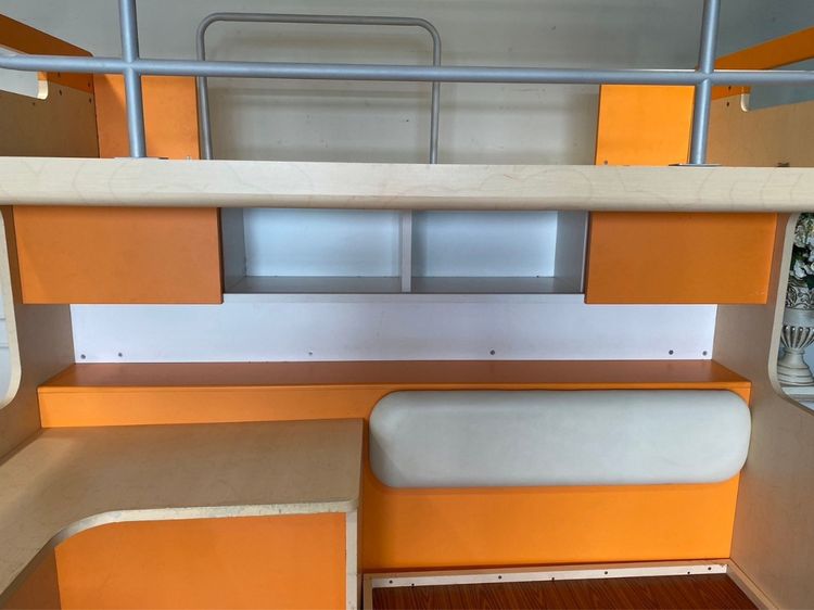 เตียงเด็ก 2 ชั้น ขนาด 3.5 ฟุต มีบันไดเก็บของ สีครีมส้ม ยี่ห้อ SB FURNITURE รูปที่ 12