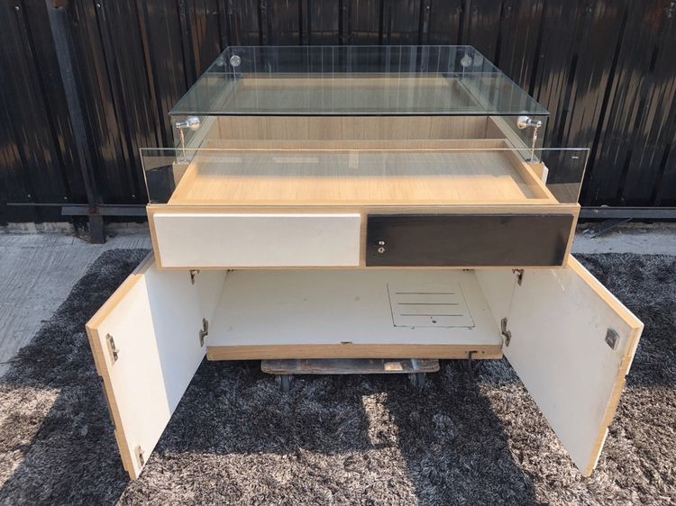 ตู้จิวเวลรี่ ตู้กระจกโชว์สินค้า ตู้กระจกเบเกอร์รี่ ประตูกระจกแบบลิ้นชัก รูปที่ 15