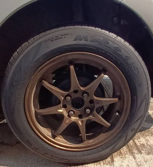 ขาย4เส้น1000 ยางรถยนต์ ขอบ15 Dundop 3,Maxxis 1(195-60r15) รูปที่ 4