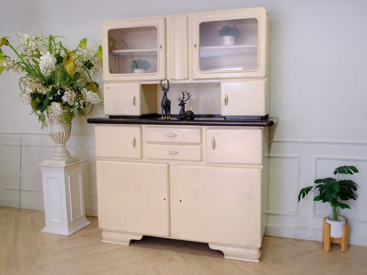 ตู้ครัว โครงไม้ สีครีม งานยุโรปมาจากเยอรมนี รูปที่ 2