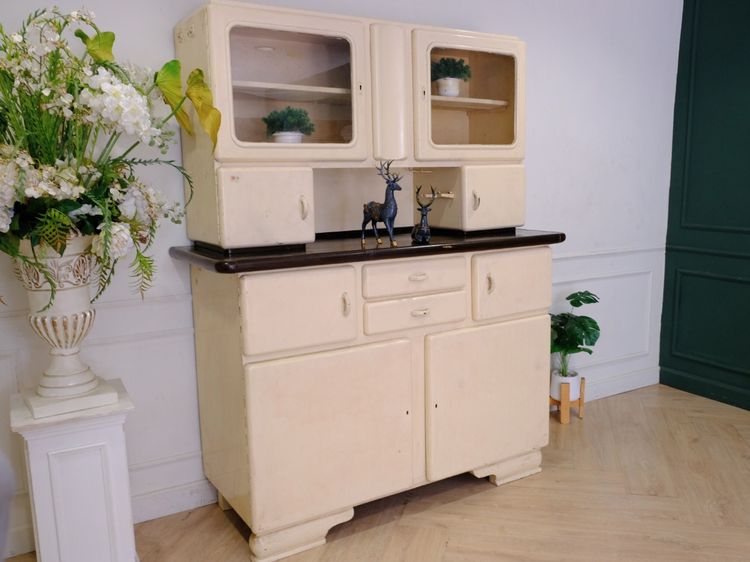 ตู้ครัว โครงไม้ สีครีม งานยุโรปมาจากเยอรมนี รูปที่ 3