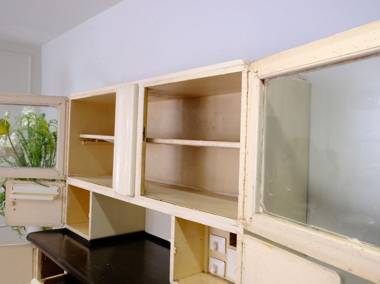 ตู้ครัว โครงไม้ สีครีม งานยุโรปมาจากเยอรมนี รูปที่ 8