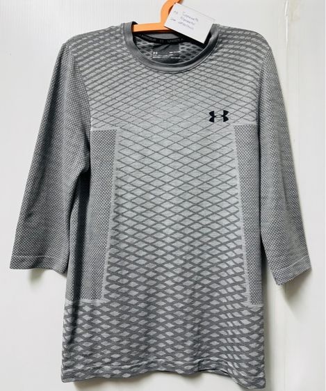 ผู้ชาย เทา ชุดออกกำลังกาย เสื้อยืดออกกำลังกายระบายอากาศ under armour