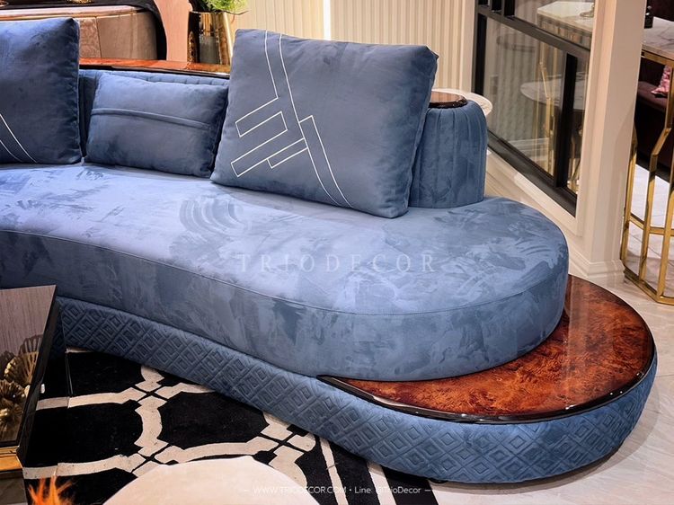 ANCONA Luxurious Italian Sofa โซฟาหรูลัคชัวรี่ ทรงโค้ง รุ่น แอนโคน่า รูปที่ 2