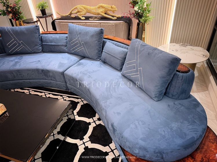 ANCONA Luxurious Italian Sofa โซฟาหรูลัคชัวรี่ ทรงโค้ง รุ่น แอนโคน่า รูปที่ 11