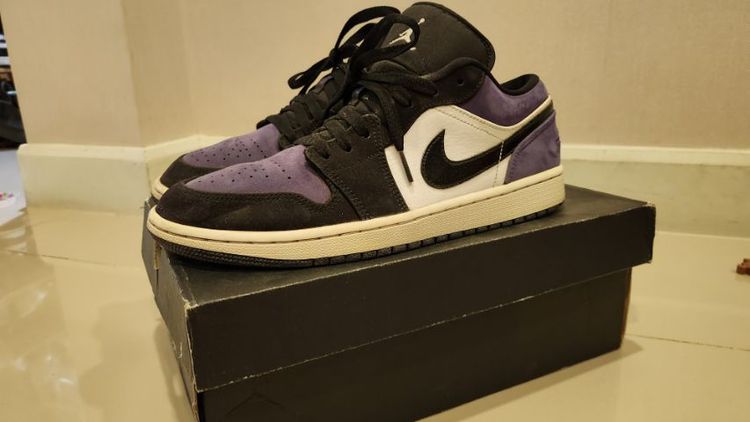 รองเท้า Air Jordan 1 low ม่วง แท้ มือสอง รูปที่ 4