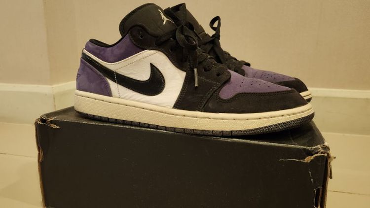 รองเท้า Air Jordan 1 low ม่วง แท้ มือสอง