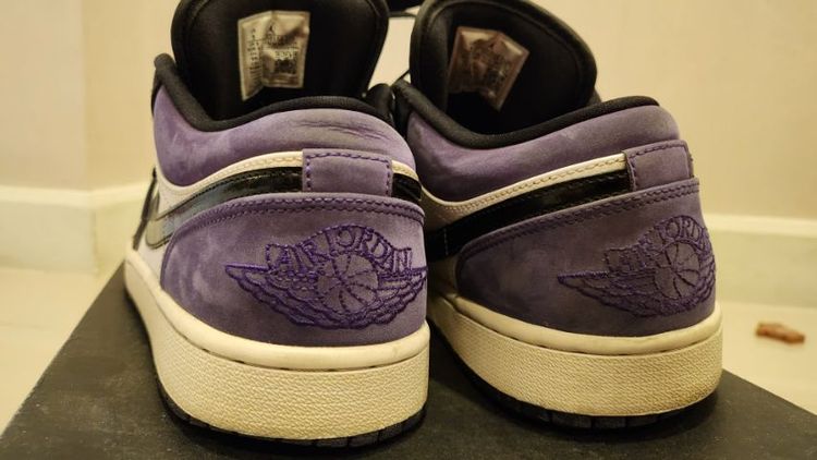 รองเท้า Air Jordan 1 low ม่วง แท้ มือสอง รูปที่ 3
