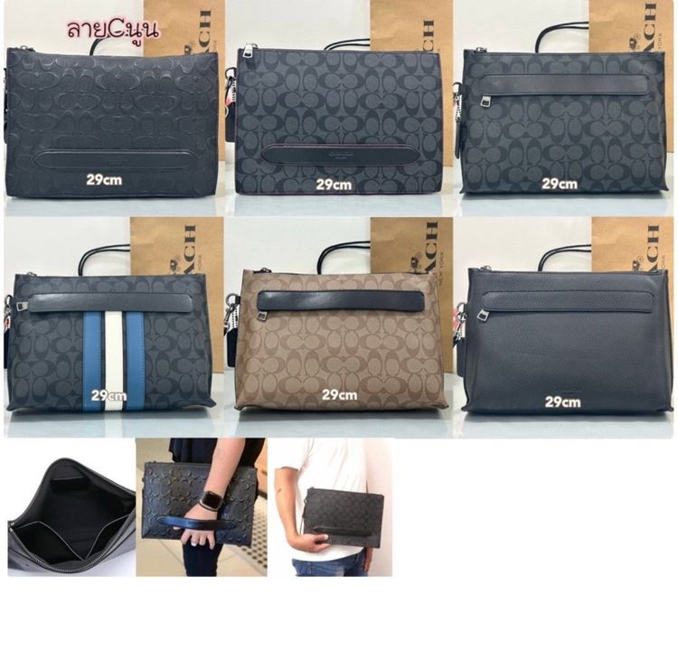 Coach กระเป๋าคลัชผู้ชาย 11“  รูปที่ 2