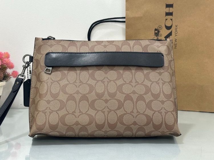 Coach กระเป๋าคลัชผู้ชาย 11“  รูปที่ 15