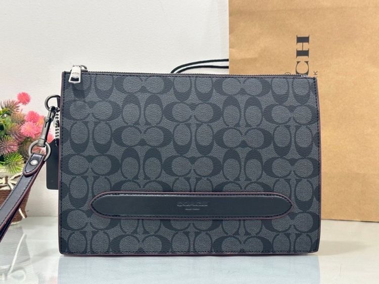 Coach กระเป๋าคลัชผู้ชาย 11“  รูปที่ 18