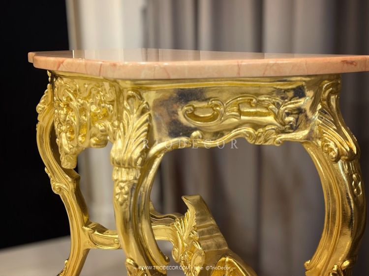 ELIZABETH CLASSIC LUXURY CONSOLE โต๊ะคอนโซลสไตล์หลุยส์ สีทอง รุ่น อลิซาเบธ รูปที่ 9