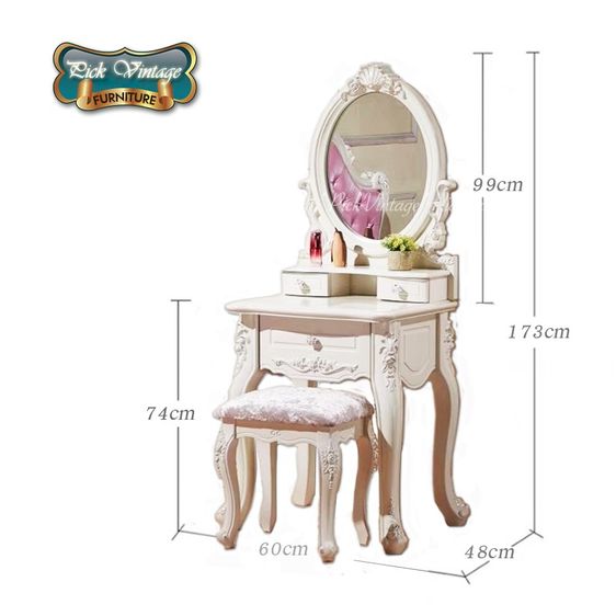 MAFALDA-VI CLASSIC DRESSING TABLE โต๊ะเครื่องแป้งสไตล์วินเทจ รุ่น มาเฟลดา 6 รูปที่ 8
