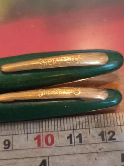 ปากกาหมึกซึม ดินสอ วินเทจ แบรนด์ Sheaffer สีเขียวคู่ หัวทอง 14K รูปที่ 6