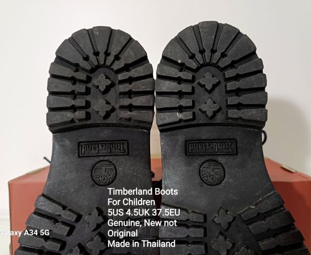 Timberland Boots for Children 5.5US 38.0EU Genuine, New but not Original ของแท้ สภาพมือ 1, รองเท้า Timberland ปรับปรุงให้ดีขึ้นตามรายละเอียด รูปที่ 9