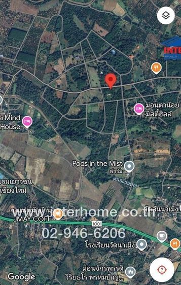 ไม่ใช่ ที่ดินเปล่า 515 ตร.ว. ที่ดินเปล่า ใกล้เขื่อนแม่งัดสมบูรณ์ชล กรมชลประธาน ถนนซุปเปอร์ไฮเวย์ เชียงใหม่-ลำปาง ถนนสาย ชม.4046 แม่แตง เชียงใหม่ รูปที่ 2