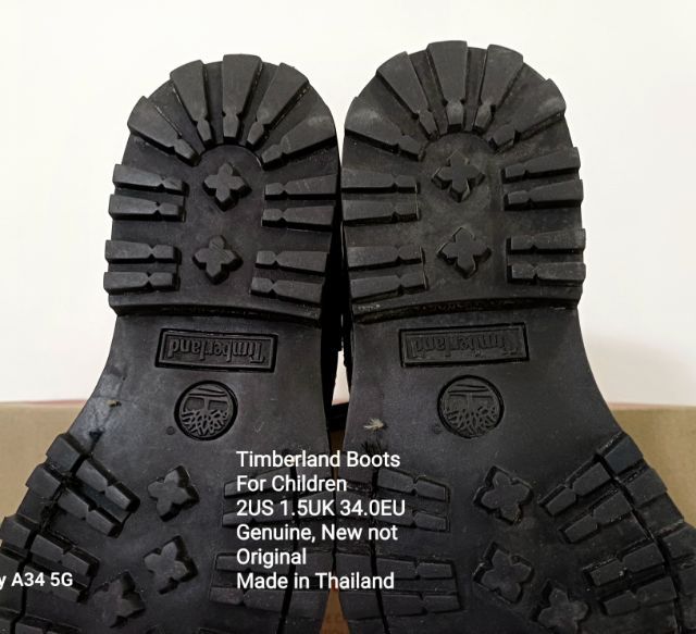 Timberland Boots For Children 2US 34EU(21.0cm) Genuine, New but not Original ของแท้ ใหม่มือ 1 มีตำหนินำไปปรับปรุงให้ทนทานดีขึ้นตามรายละเอียด รูปที่ 10