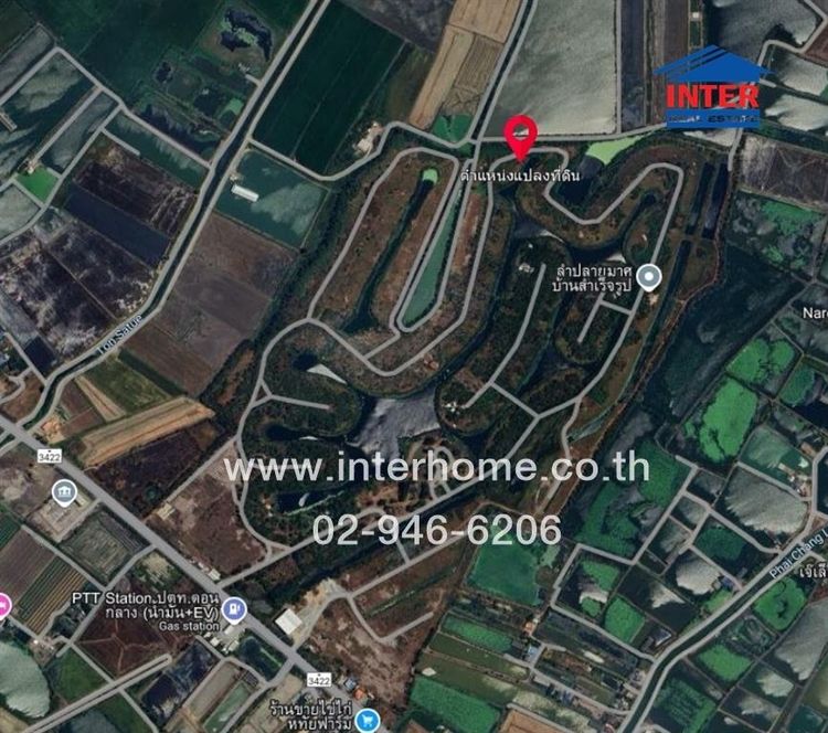 ไม่ใช่ ที่ดินเปล่า 400 ตร.ว. หมู่บ้านเลคไซด์การ์เด้นท์โฮม2 สุพรรณบุรี ใกล้ปั้มปตท.ดอนกลาง ถนนมาลัยแมน ถนนหมายเลข3422 สองพี่น้อง สุพรรณบุรี