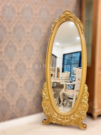 MAFALDA - II CLASSIC MIRROR กระจกเงาตั้งพื้นสไตล์วินเทจ รุ่น มาเฟลดา 2 สีทอง รูปที่ 9