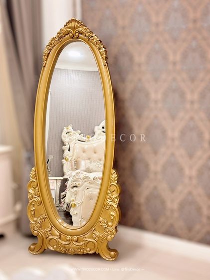MAFALDA - II CLASSIC MIRROR กระจกเงาตั้งพื้นสไตล์วินเทจ รุ่น มาเฟลดา 2 สีทอง รูปที่ 6