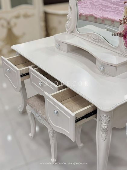 MAFALDA-III CLASSIC DRESSING TABLE โต๊ะเครื่องแป้งสไตล์วินเทจ เจ้าหญิง รุ่น มาเฟลดา 3 รูปที่ 7