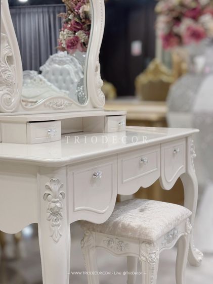 MAFALDA-III CLASSIC DRESSING TABLE โต๊ะเครื่องแป้งสไตล์วินเทจ เจ้าหญิง รุ่น มาเฟลดา 3 รูปที่ 12